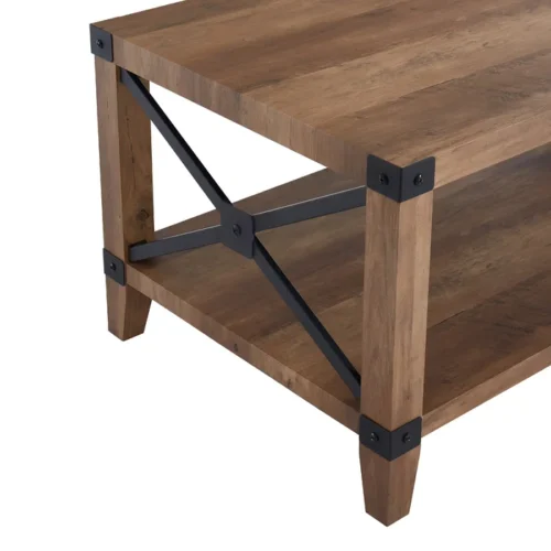 0006185 inled wood coffee table with storage