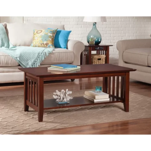 0006195 lugas wood coffee table brown