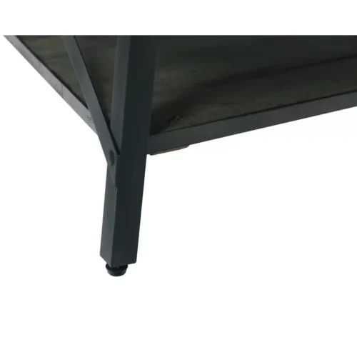 0006306 bleak wood and metal coffee table with storage