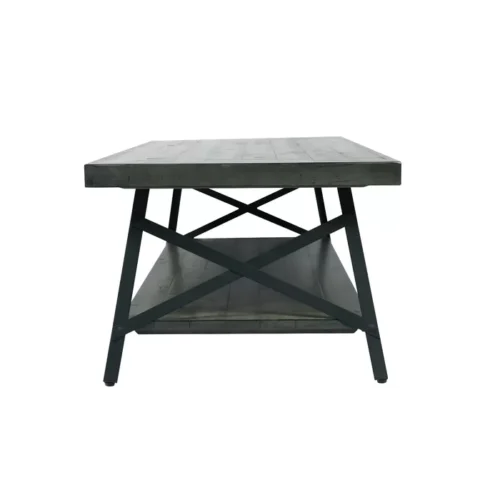 0006307 bleak wood and metal coffee table with storage