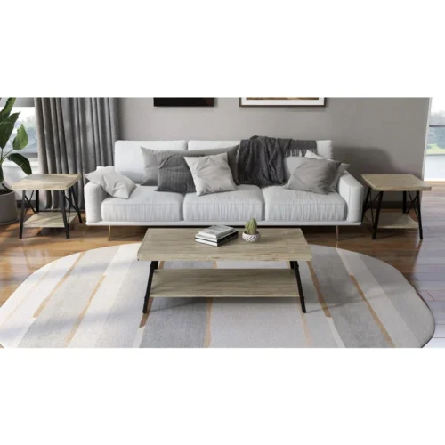 0006312 bleak wood and metal coffee table with storage