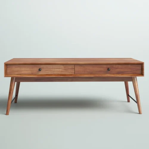 0006398 itano wood coffee table with drawers