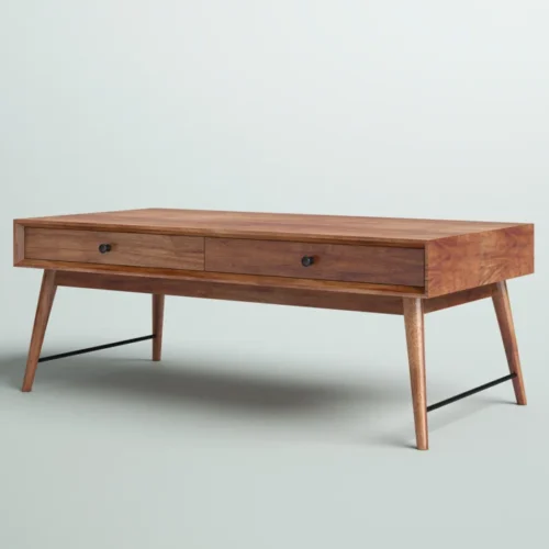 0006399 itano wood coffee table with drawers