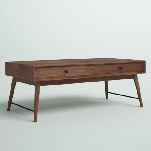 0006403 itano wood coffee table with drawers