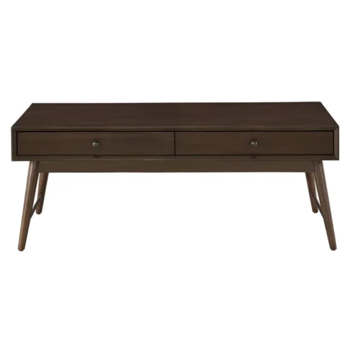 0006409 itano wood coffee table with drawers