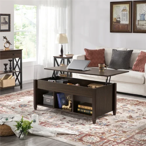 0006427 meli rectangle lift top coffee table