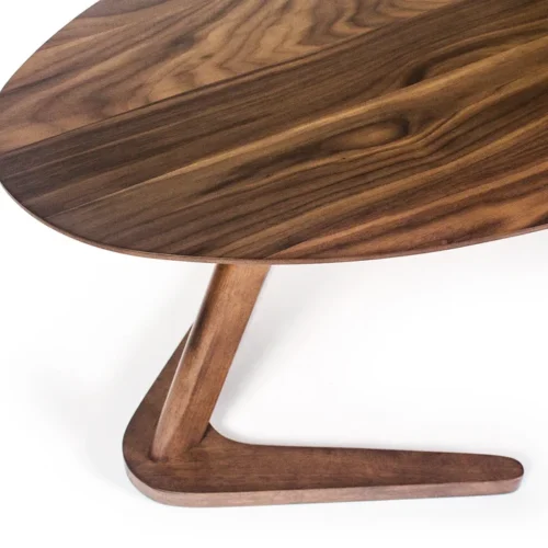0006594 doya oval wood coffee table brown