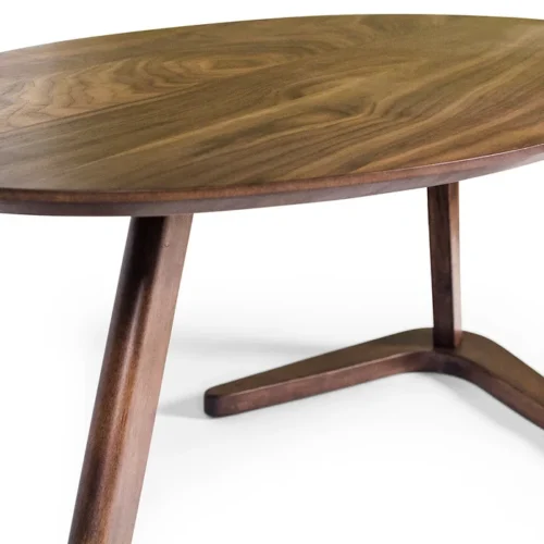 0006598 doya oval wood coffee table brown