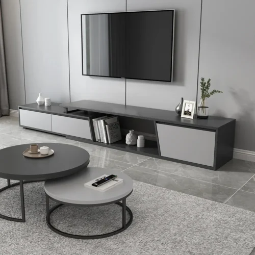 0007190 graffi tv unit with 3 drawers