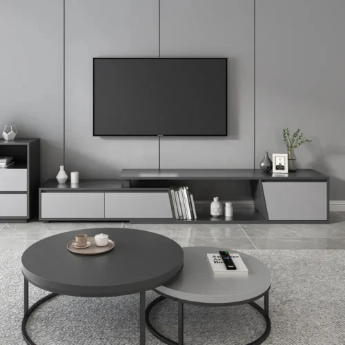 0007191 graffi tv unit with 3 drawers