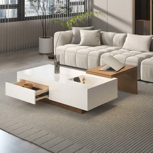 0007868 crova coffee table with a sliding storage