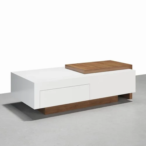 0007871 crova coffee table with a sliding storage