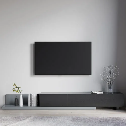 0008051 seyra wood extendable tv stand with 3 drawers