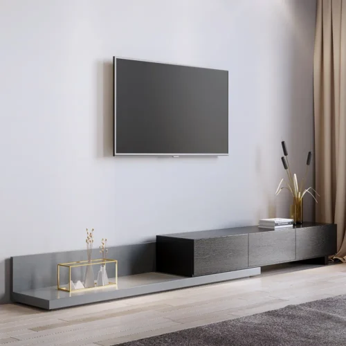 0008052 seyra wood extendable tv stand with 3 drawers
