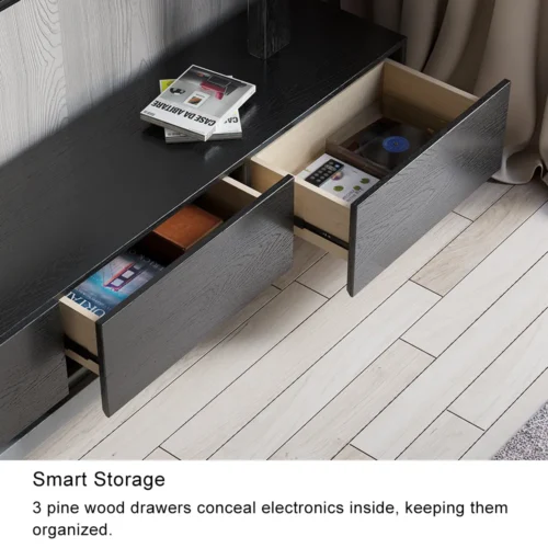 0008054 seyra wood extendable tv stand with 3 drawers