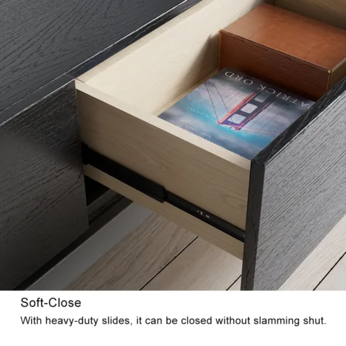 0008055 seyra wood extendable tv stand with 3 drawers