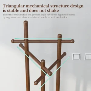 Antique Hanger Stand - Natural Wood - Image 4
