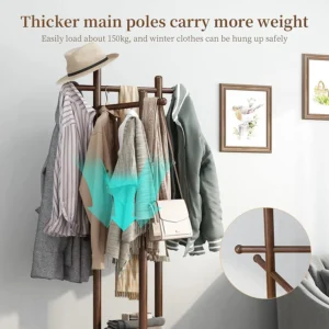 Antique Hanger Stand - Natural Wood - Image 5