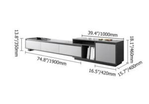 Flexi Media Modern Stylish Extendable TV Table - Image 10