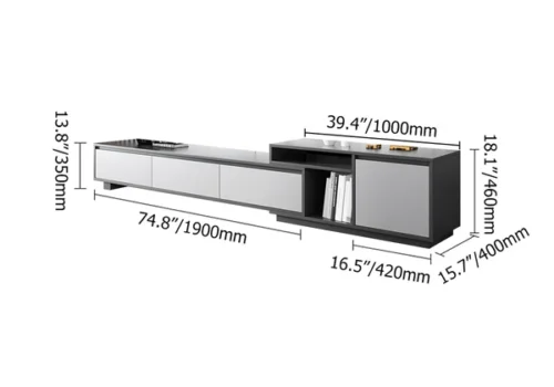 Flexi Media Modern Stylish Extendable TV Table - Image 10