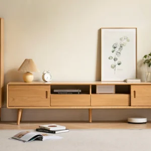 Rica natural wood TV table - Image 3