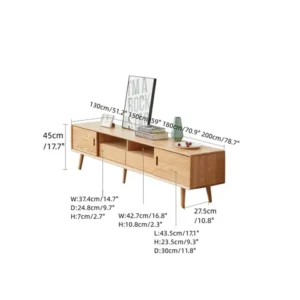 Rica natural wood TV table - Image 8