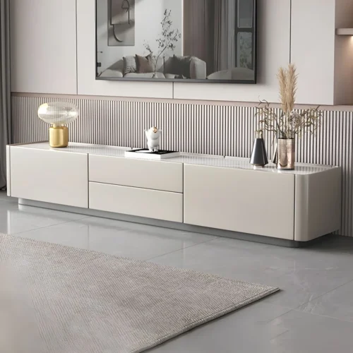 0008772 contemporary tv stand console with rectangle top for living room