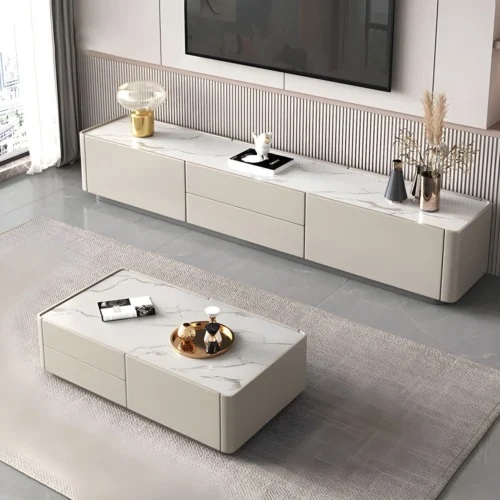 0008774 contemporary tv stand console with rectangle top for living room