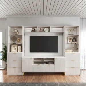 TV table with macaron storage unit