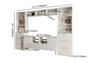 TV table with macaron storage unit - Image 13