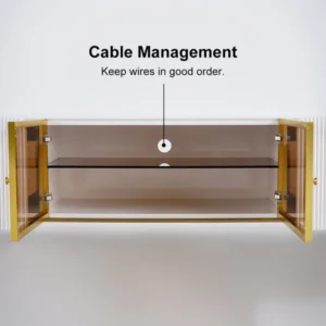 Bali Modern Oval TV Table in natural wood - Image 9