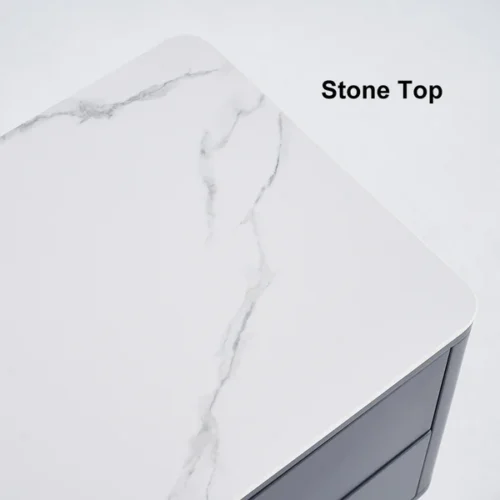 Granite natural wood TV table - Image 6