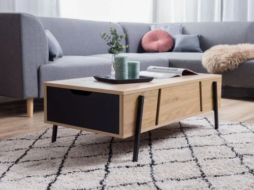 0012215 coffee table with storage dark wood blackpool
