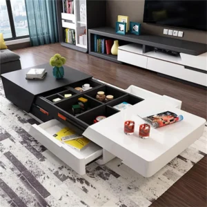 mocha Natural wood coffee table