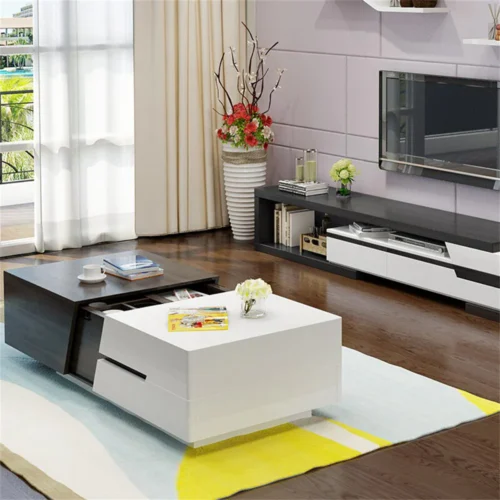 mocha Natural wood coffee table - Image 6