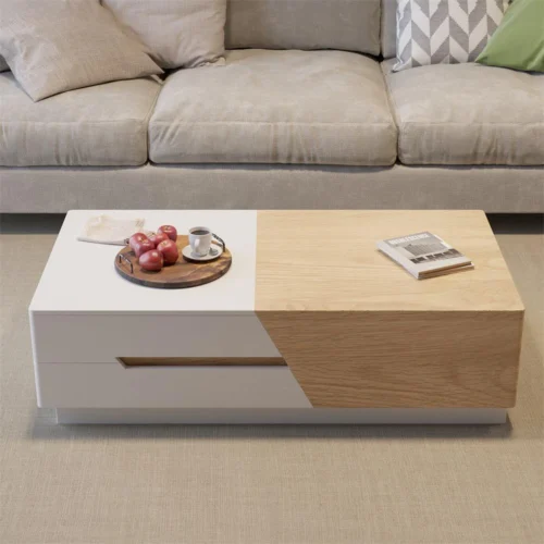 mocha Natural wood coffee table - Image 7