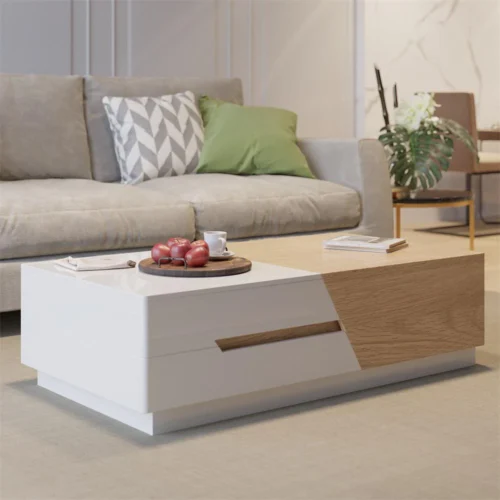 mocha Natural wood coffee table - Image 8