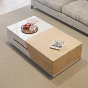 mocha Natural wood coffee table - Image 10