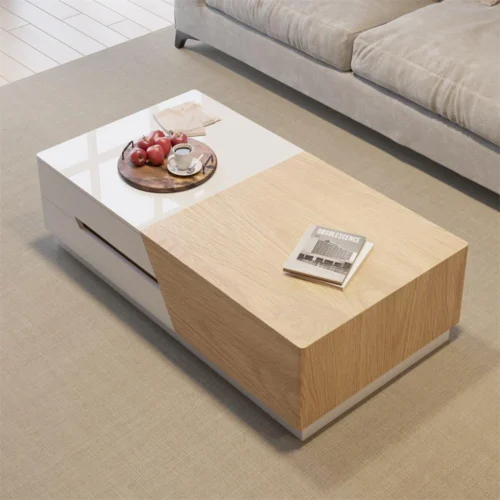 mocha Natural wood coffee table - Image 10
