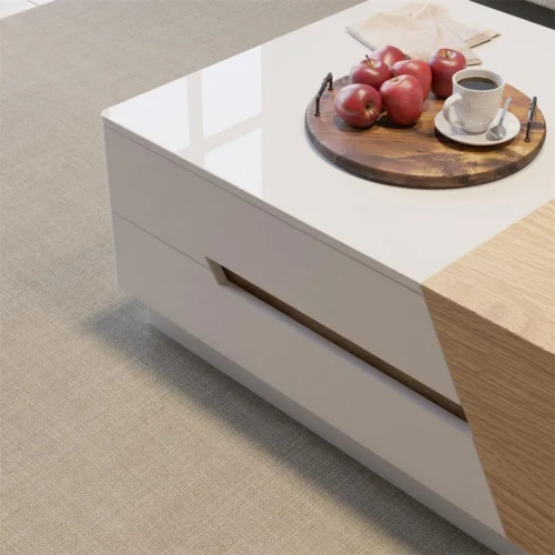 mocha Natural wood coffee table - Image 11
