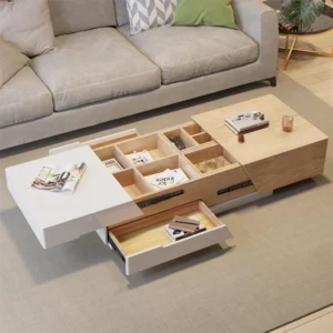 mocha Natural wood coffee table - Image 12