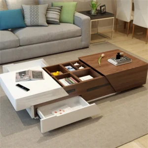 mocha Natural wood coffee table - Image 14