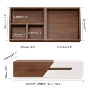 mocha Natural wood coffee table - Image 16