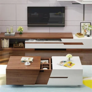 mocha Natural wood coffee table - Image 17