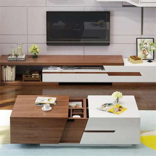 mocha Natural wood coffee table - Image 17
