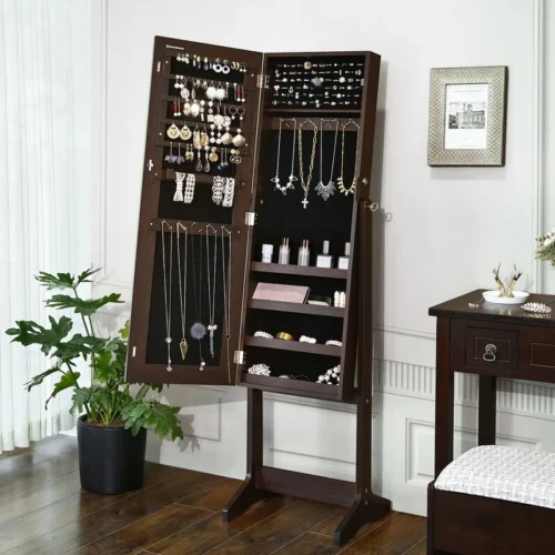 Angelina Jewelry Safe with Large Mirror - Image 3