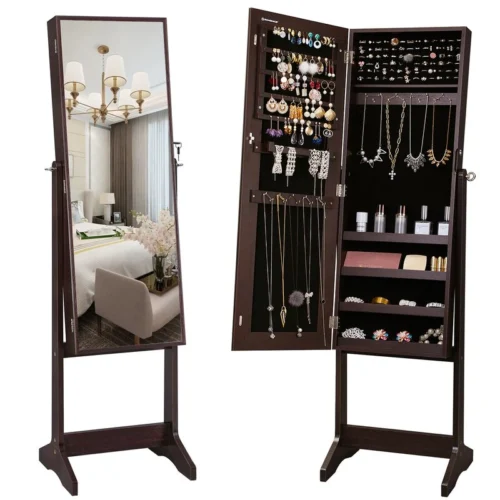 Angelina Jewelry Safe with Large Mirror - Image 9