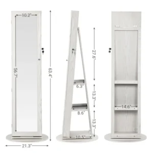 Arley Jewelry Cabinet and Mirror in a Classic Modern Design - Image 8