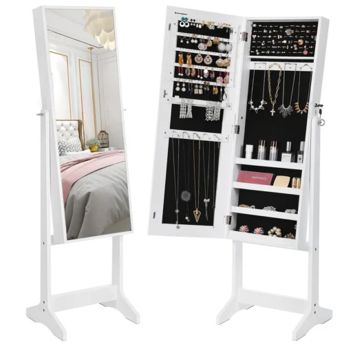 Angelina Jewelry Safe with Large Mirror - Image 11