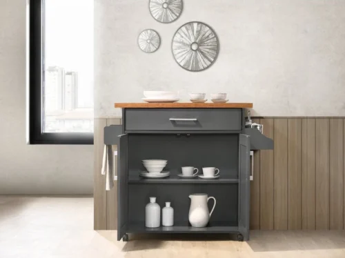 0003644 cristi kitchen cart with locking wheels